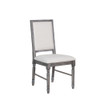 ACME 66182 Leventis Side Chair (Set-2), Cream Linen & Weathered Gray