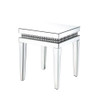 ACME 88052 Lotus End Table, Mirrored & Faux Crystals Inlay