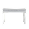 ACME Lotus Sofa Table, Mirrored & Faux Crystals Inlay