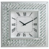 ACME Lotus Wall Clock, Mirrored & Faux Crystals
