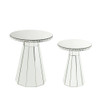 ACME Lotus Accent Table, Mirroed & Faux Cyrstals Inlay