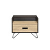 ACME Melkree Accent Table, Oak & Black Finish