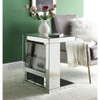 ACME 97939 Meria Accent Table, Mirrored & Clear Glass