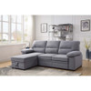 ACME 55525 Nazli Reversible Storage Sleeper Sectional Sofa, Gray Fabric