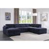 ACME 55520 Nekoda Storage Sleeper Sectional Sofa and Ottoman, Navy Blue Fabric