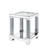 ACME 87997 Noralie End Table, Mirrored & Faux Diamonds