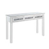 ACME 90672 Noralie Writing Desk, Mirrored & Faux Diamonds