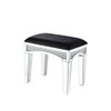 ACME 90818 Noralie Vanity Stool, Black Fabric, Mirrored & Faux Diamonds