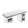 ACME 93112 Noralie Writing Desk, Clear Glass, Mirrored & Faux Diamonds
