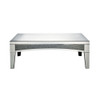 ACME Nowles Coffee Table, Mirrored & Faux Stones