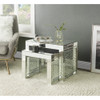ACME 88066 Nysa Accent Table, Mirrored & Faux Crystals Inlay