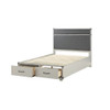 ACME 36130T Orchest Twin Bed with Storage, Gray PU & Gray