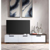 ACME 91680 Orion TV Stand, White High Gloss & Rustic Oak