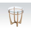 ACME Orlando II End Table, Champagne & Clear Glass