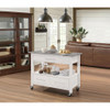 ACME 98330 Ottawa Kitchen Cart, Stainless Steel & White