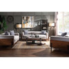 ACME 54890 Pelton Sofa with Pillows, Fabric & Walnut