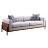 ACME Pelton Sofa w/Pillows, Fabric & Walnut