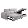 ACME 56040 Reyes Sectional Sofa with Sleeper, Beige Nubuck