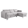 ACME Reyes Sectional Sofa w/Sleeper, Beige Nubuck