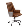 ACME Salvol Office Chair, Sahara Leather & Aluminum