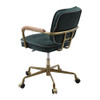 ACME 93171 Siecross Office Chair, Emerald Green Leather