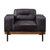 ACME Silchester Chair, Antique Ebony Top Grain Leather