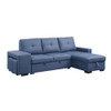 ACME 54650 Strophios Reversible Sleeper Sofa, Blue Fabric