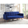 ACME 57205 Tanitha Adjustable Sofa, Blue Velvet & Natural Finish