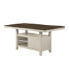 ACME 77180 Tasnim Counter Height Table, Oak & Antique White Finish