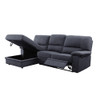 ACME 51605 Trifora Reclining Storage Sectional Sofa, Dark Gray Fabric