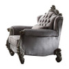 ACME 56842 Versailles Chair with 1 Pillows, Velvet & Antique Platinum