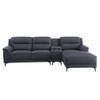 ACME Walcher Storage Sectional Sofa, Gray Linen