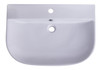 ALFI brand AB112  28" White D-Bowl Porcelain Wall Mounted Bath Sink