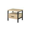 ACME 97970 Yawan Accent Table, Oak & Black Finish