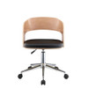 ACME 92514 Yoshiko Office Chair, Black PU & Beech