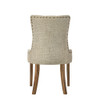 ACME 77162 Yotam Side Chair, Beige Fabric & Salvaged Oak Finish