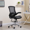 Modway Attainment Vinyl Drafting Chair EEI-1422-BLK