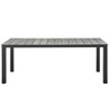 Modway Maine 80" Outdoor Patio Dining Table EEI-1509-BRN-GRY Brown Gray