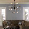 Modway Beam Stainless Steel Chandelier EEI-1562 Gray