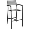 Modway Maine Bar Stool Outdoor Patio Set of 2 EEI-1740-BRN-GRY-SET Brown Gray