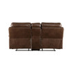 ACME 55421 Aashi Loveseat with Console (Motion), Brown Leather-Gel Match