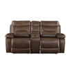 ACME Aashi Loveseat w/Console (Motion), Brown Leather-Gel Match