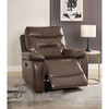 ACME 55422 Aashi Recliner, Brown Leather-Gel Match