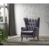 ACME 59517 Adonis Accent Chair, Gray Velvet