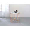 ACME 81837 Alivia End Table, Rose Gold & Frosted Glass
