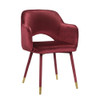 ACME 59850 Applewood Accent Chair, Bordeaux-Red Velvet & Gold