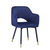 ACME 59852 Applewood Accent Chair, Ocean Blue Velvet & Gold