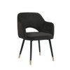 ACME 59854 Applewood Accent Chair, Black Velvet & Gold