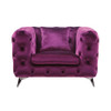 ACME 54907 Atronia Chair, Purple Fabric