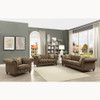 ACME 52426 Aurelia Loveseat with 2 Pillows, Gray Linen